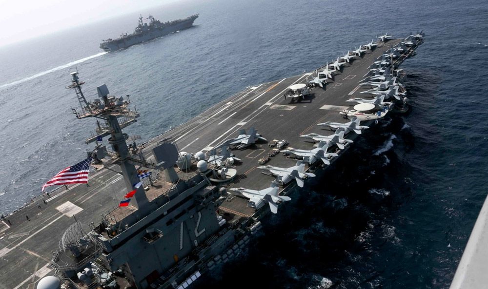 अरब सागरमा अमेरिकाले आत्मरक्षामा इरानी ड्रोन खसालेको दाबि